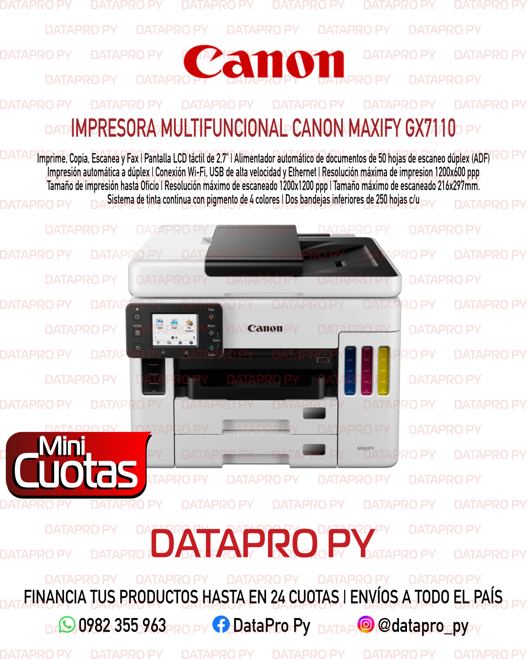 Impresora Multifuncional Canon Maxify GX7110